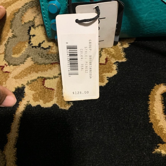 COPY - She + Lo studded teal clutch - Picture 4 of 7